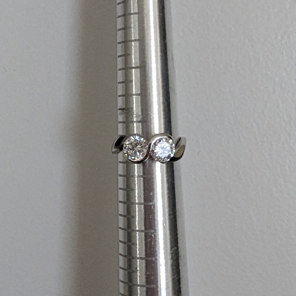 Toi et Moi ring size US 7.5 - Picture 10 of 11